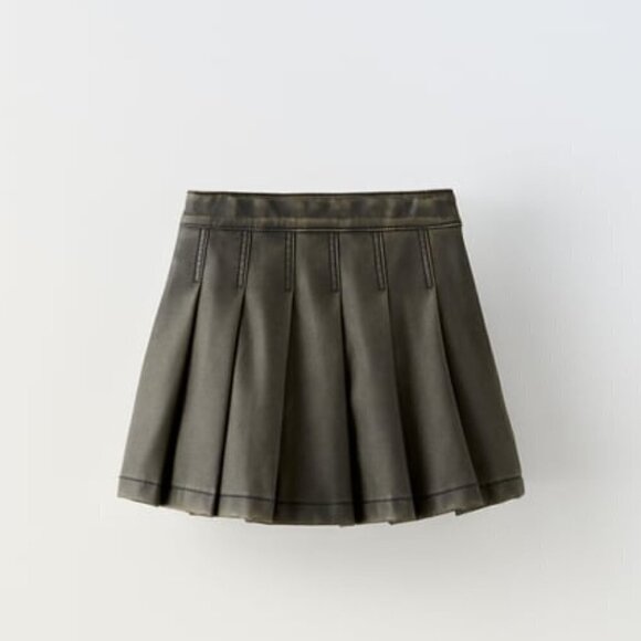 Zara Washed Faux Leather Skirt - Picture 3 of 4